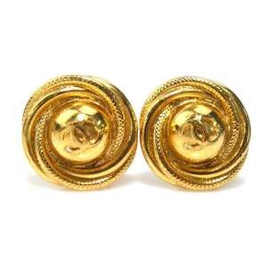 Chanel Cc Logo Clip-On Earrings Gold- #208898C60B